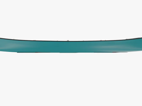 Canoe with Paddle 3D Model