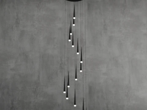 Deckenpendelbeleuchtung 3D Modell