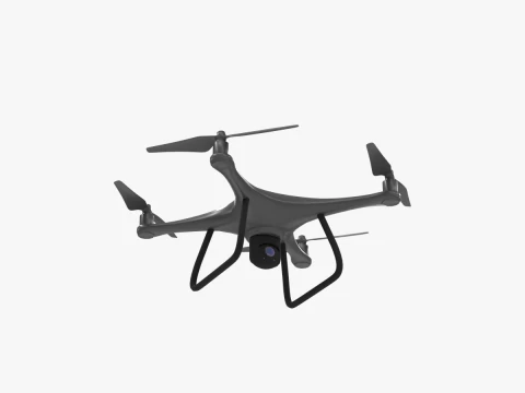 Military Scout Drone Game-Ready Animated 3D Model