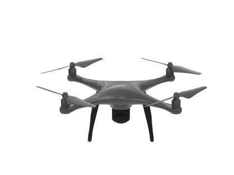 Military Scout Drone Game-Ready Animated 3D 모델