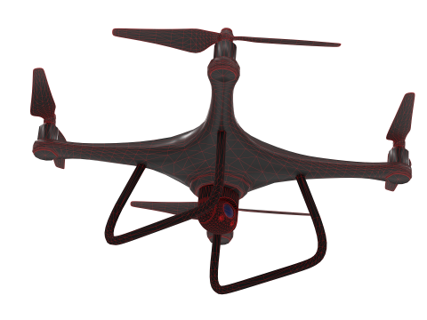 Military Scout Drone Game-Ready Animated 3D 모델