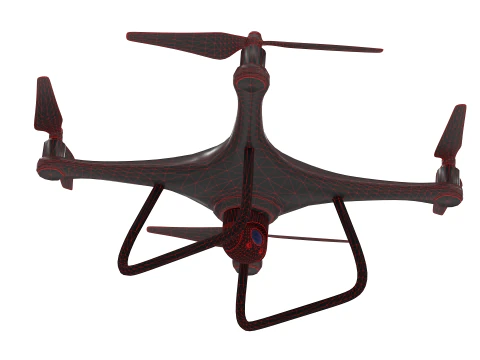 Military Scout Drone Game-Ready Animated 3D Model