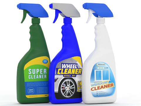 Spray Cleaner Bottle Low Poly PBR for Unity-Unreal 3D 모델