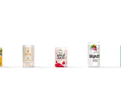 Game Ready Juice Can Low-Poly PBR Pack 3D 모델