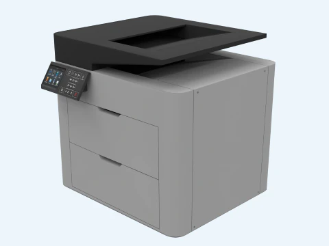 Multifunction Office Printer - Scanner 3D Model