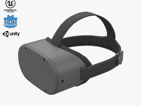 Realistic VR Headset PBR Low-poly 3Dモデル