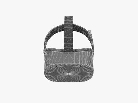 Realistic VR Headset PBR Low-poly 3D Model