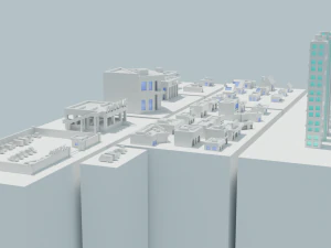 Lowpoly City Pack 3D Model