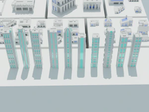 Lowpoly City Pack 3D Model