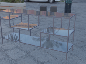 Mueble de 77cm de alto y ancho 155cm 3D Model