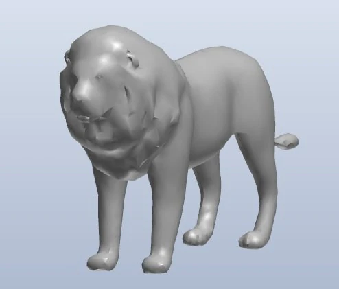Lion 3D Print Model .c4d .max .obj .3ds .fbx .stl .blend