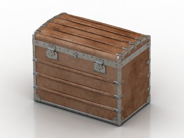 Light Brown Antique Chest Modelo 3D .c4d .max .obj .3ds .fbx .stl .blend 