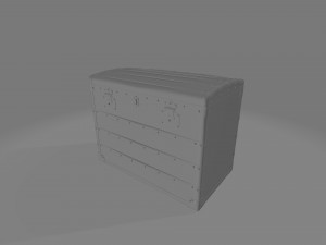 Light Brown Antique Chest Modelo 3D