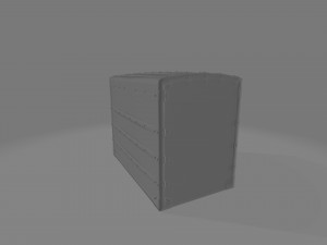 Light Brown Antique Chest Modelo 3D