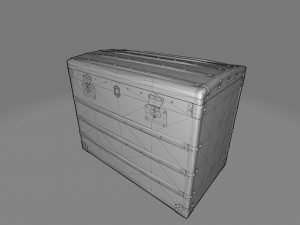 Light Brown Antique Chest Modelo 3D