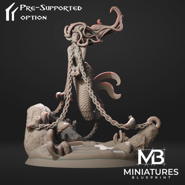 Chained Mermaid Modèles 3D en vedette .c4d .max .obj .3ds .fbx .stl .blend 