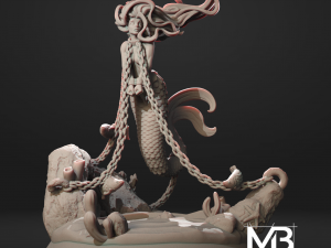 Chained Mermaid Modèles 3D en vedette