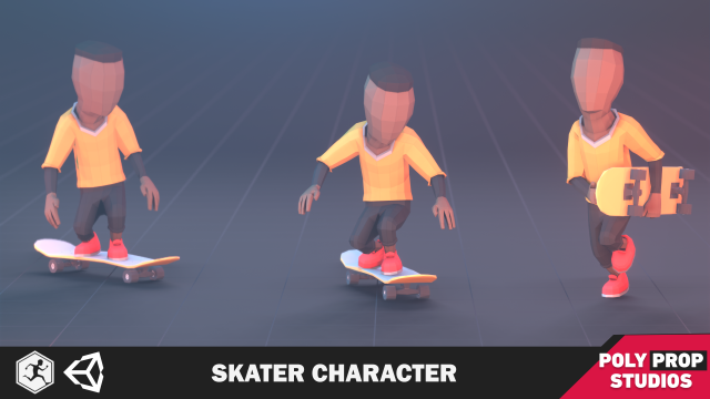Skater Character Model 3D .c4d .max .obj .3ds .fbx .stl .blend 