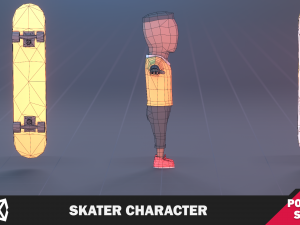 Skater Character Model 3D