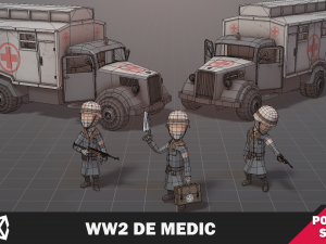 WW2 De Medic Soldier Model 3D