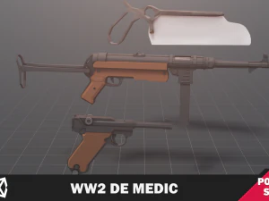WW2 De Medic Soldier 3D Model