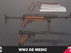 WW2 De Medic Soldier 3D Model