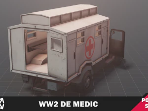 WW2 De Medic Soldier 3D Model