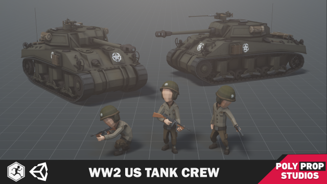 WW2 Us Tank Crew Soldier 3D Model .c4d .max .obj .3ds .fbx .stl .blend 