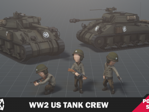 WW2 Us Tank Crew Soldier 3Dモデル