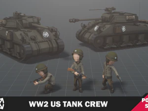 Солдат американського танкового екіпажу Другої світової війни 3D Модель