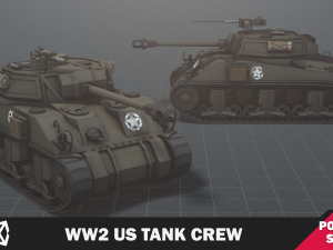 WW2 Us Tank Crew Soldier 3D Model