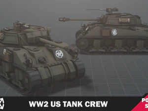 WW2 Us Tank Crew Soldier 3D Model