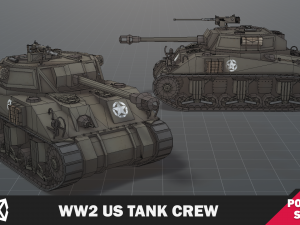 WW2 Us Tank Crew Soldier 3D Model