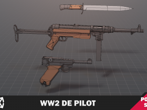 WW2 DE Pilot Soldier Model 3D