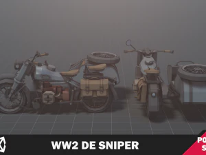 WW2 DE Sniper Soldier 3D Model