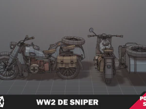 WW2 DE Sniper Soldier 3D Model
