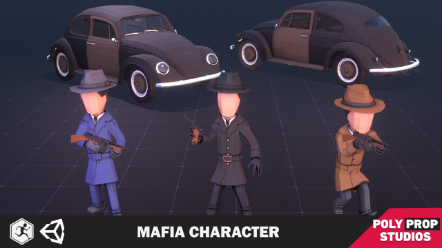 Mafia Character Model 3D .c4d .max .obj .3ds .fbx .stl .blend 