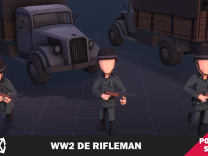 WW2 DE Rifleman 3D Model