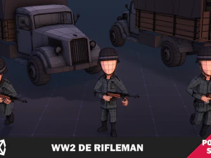 WW2 DE Rifleman 3D Model