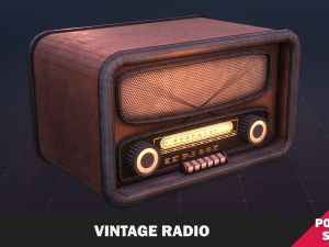 Vintage Radio Modello 3D