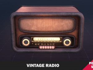 Vintage Radio Modello 3D
