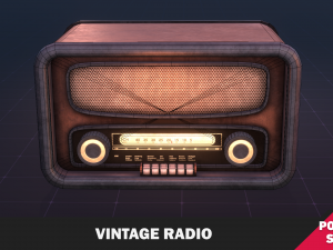 Vintage Radio Modello 3D