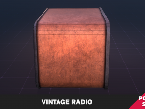 Vintage Radio Modello 3D