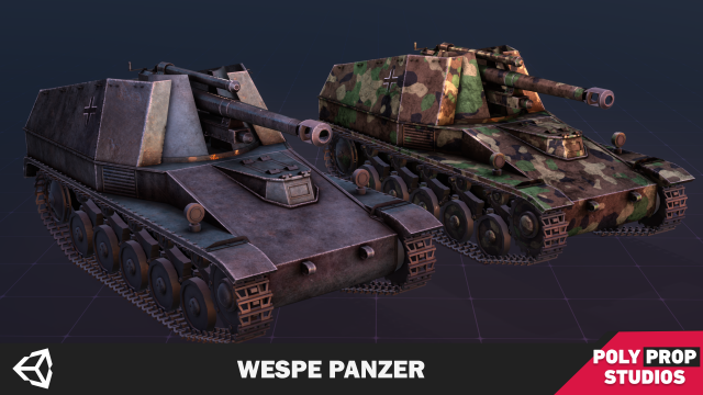 Wespe Panzer Modello 3D .c4d .max .obj .3ds .fbx .stl .blend 