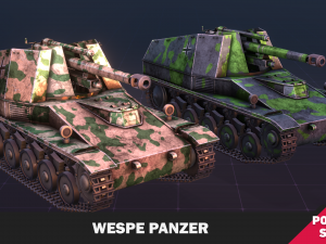 Wespe Panzer Modello 3D
