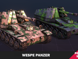Wespe Panzer Modello 3D