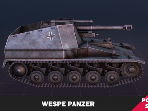 Wespe Panzer Modello 3D