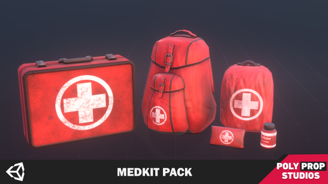 Medkit Pack 3D Model .c4d .max .obj .3ds .fbx .stl .blend 