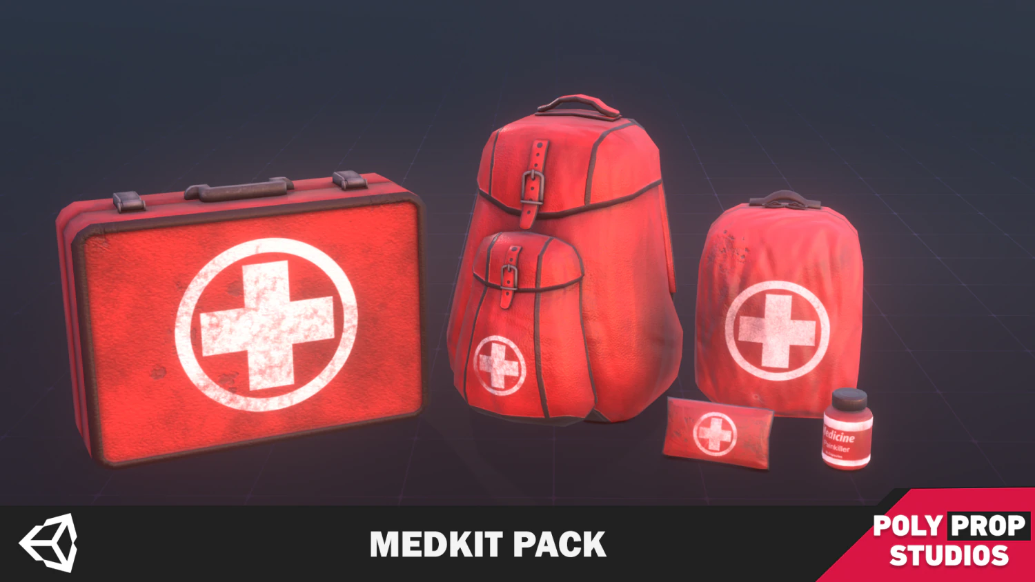 Medkit Pack 3D Model .c4d .max .obj .3ds .fbx .stl .blend 