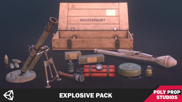 Explosive Pack 3D Model .c4d .max .obj .3ds .fbx .stl .blend 